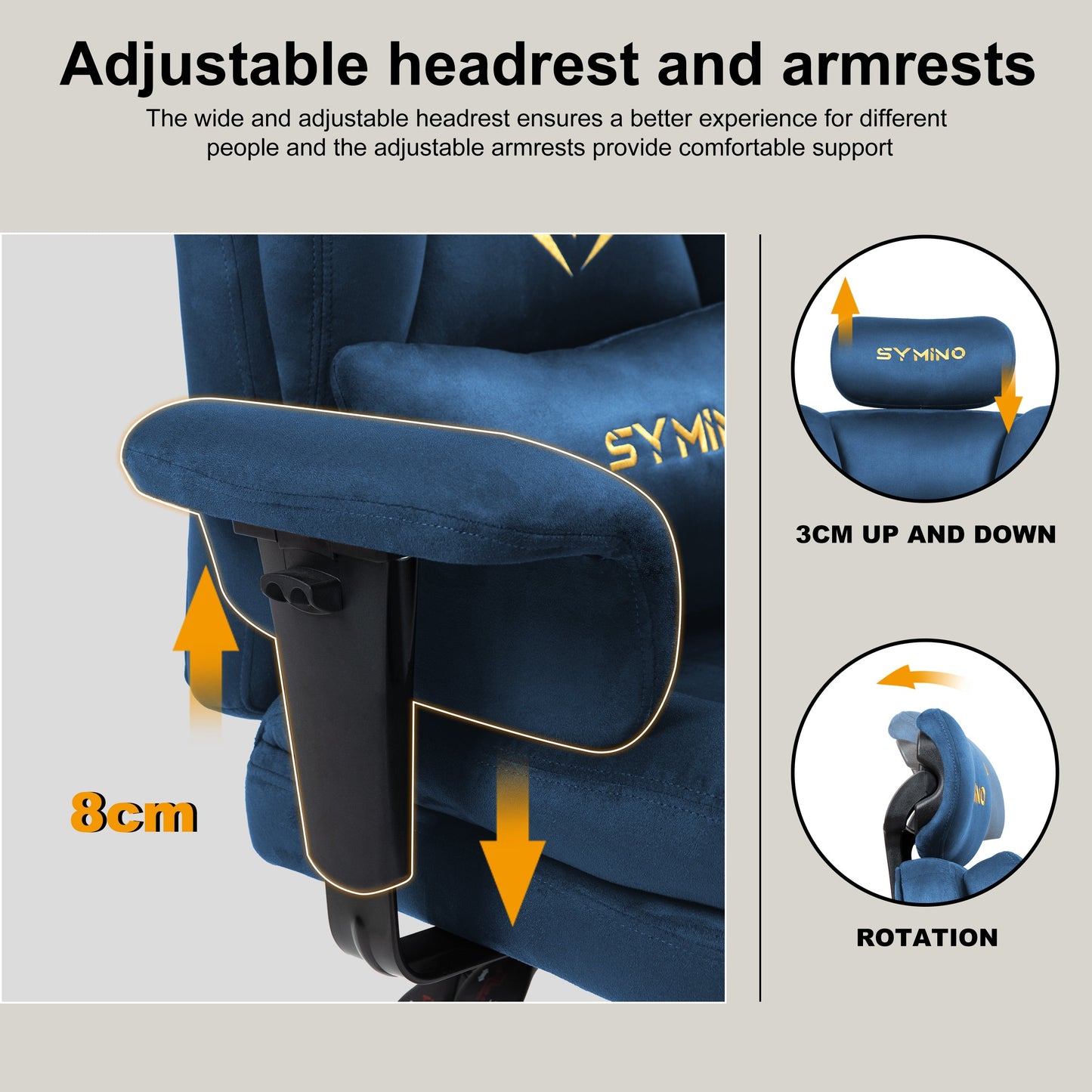 Symino Chaise Gaming Ergonomique